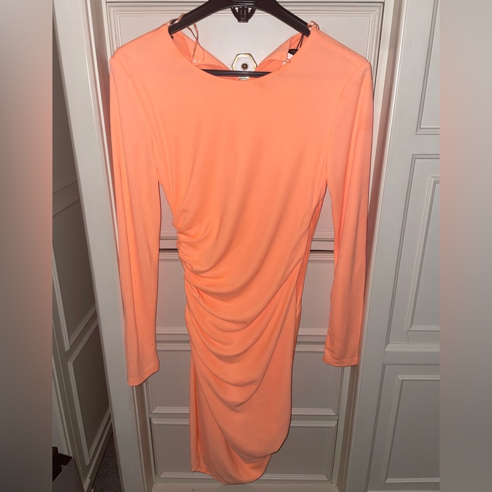 Brand New Orange Zara Dress. Size medium